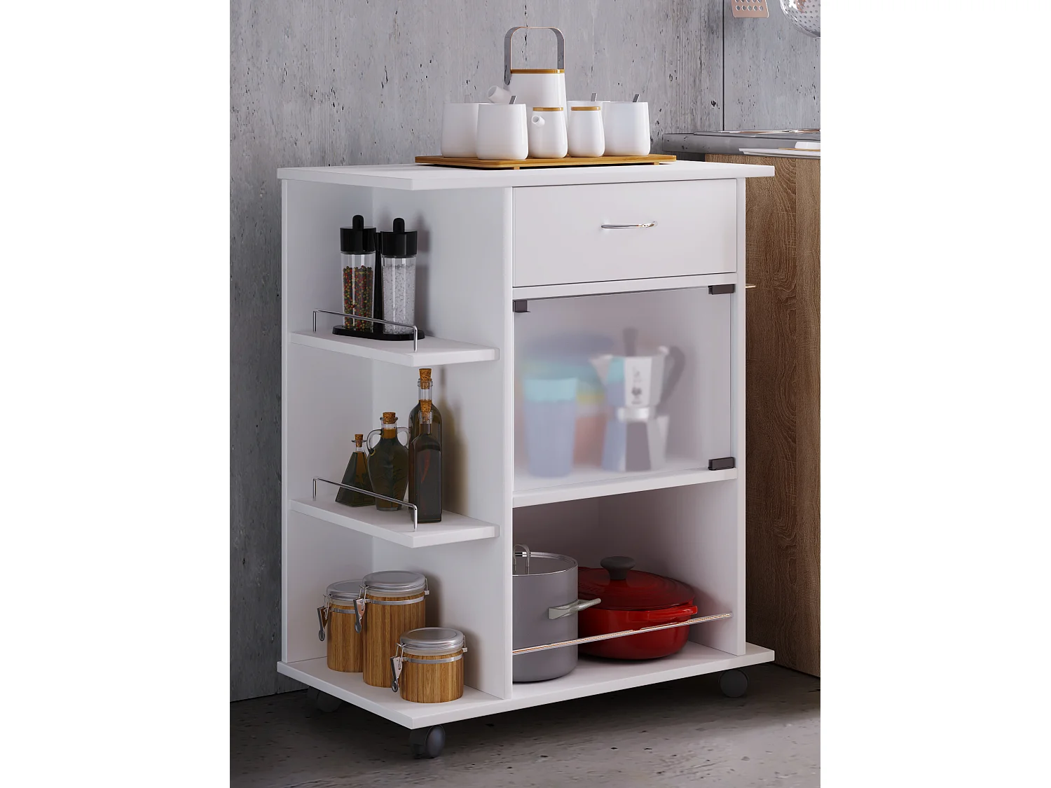 Wózek kuchenny serwujący wózek Rolls Pocis