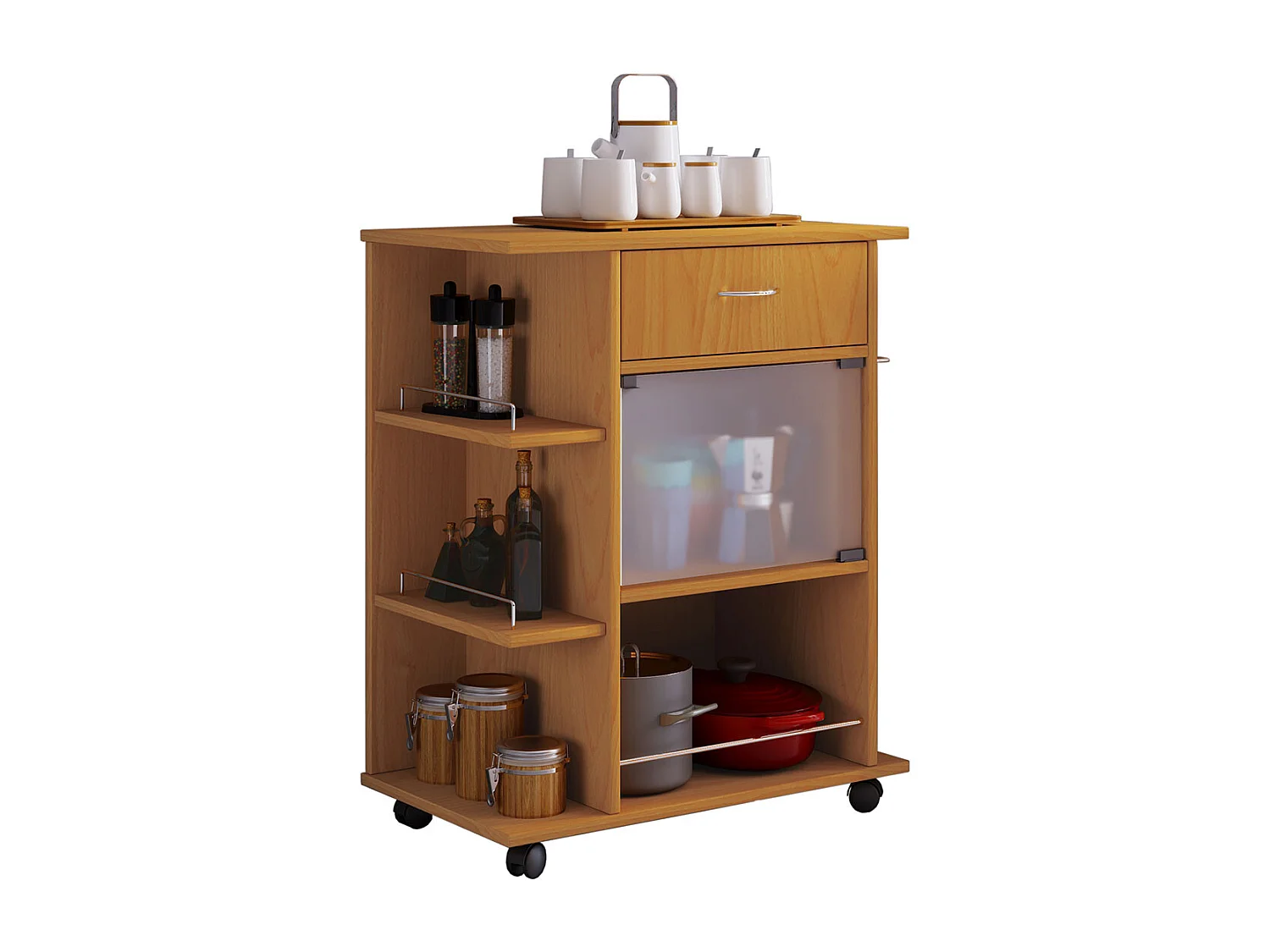 Mobiliário de cozinha servindo carrinho Pocis Livro A. 80 x L. 65 x P. 39 cm