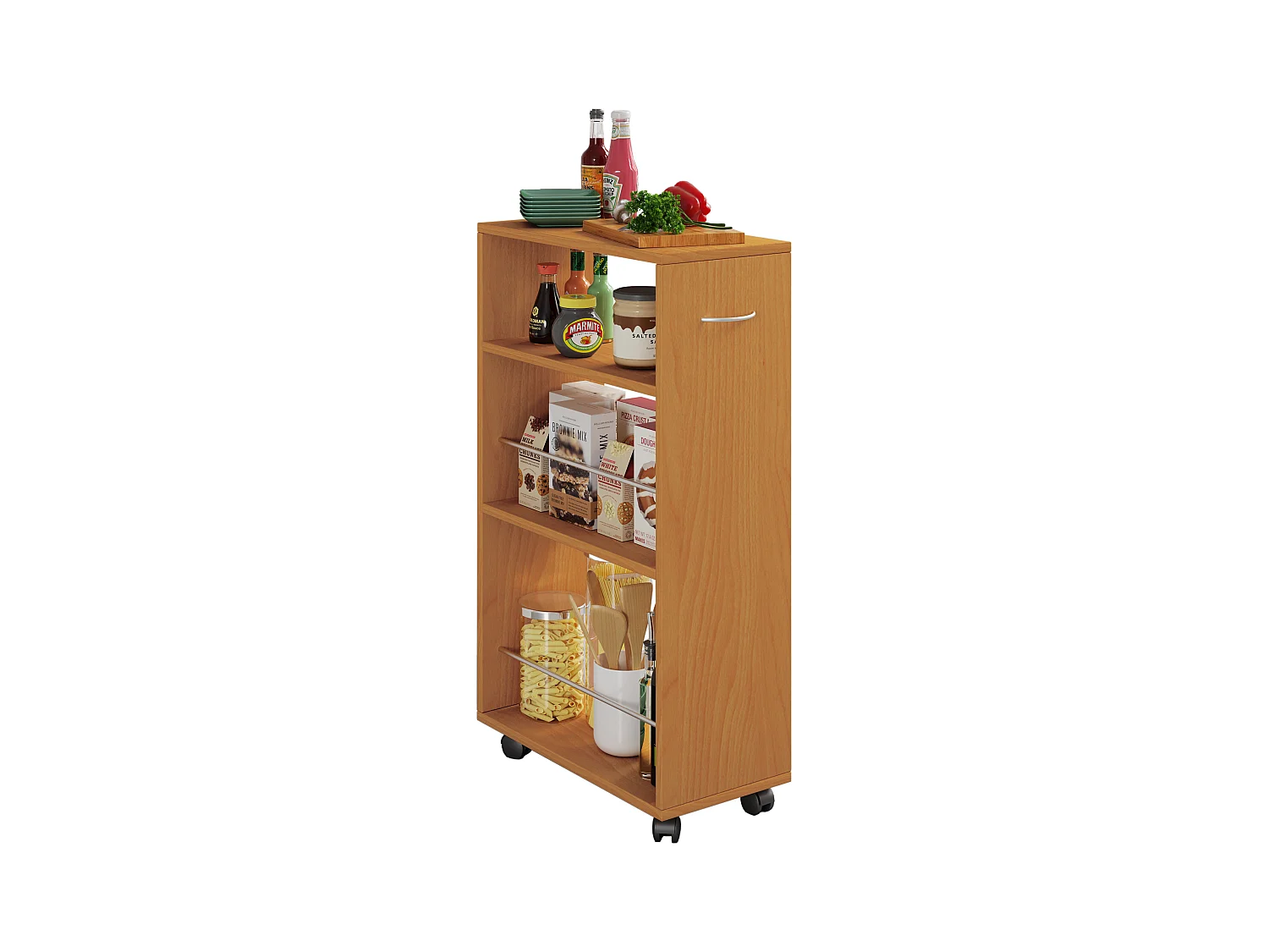 Kitchen furniture serving trolley Tusal Book H. 85 x W. 25 x D. 50 cm