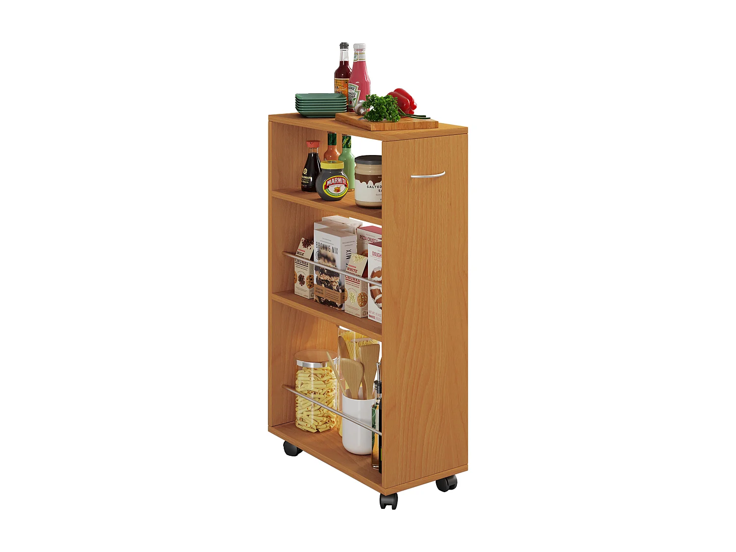 Kitchen furniture serving trolley Tusal Book H. 85 x W. 25 x D. 50 cm