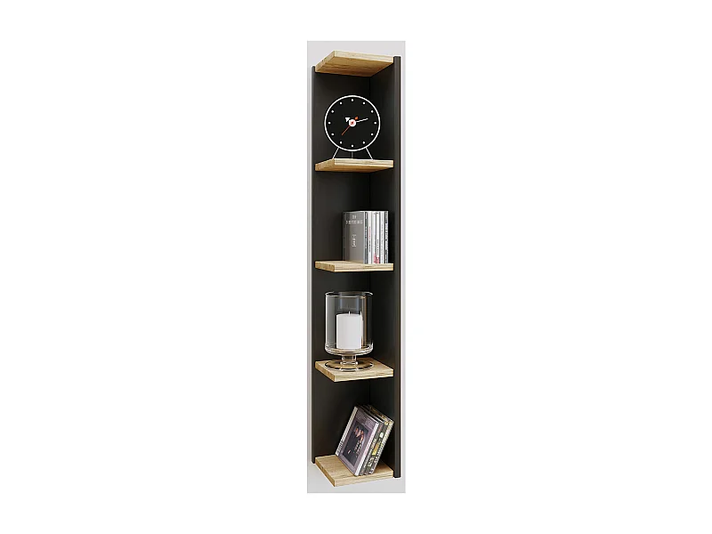 Stand Rack Honsa White / Honey oak H. 97 x W. 15 x D. 17 cm