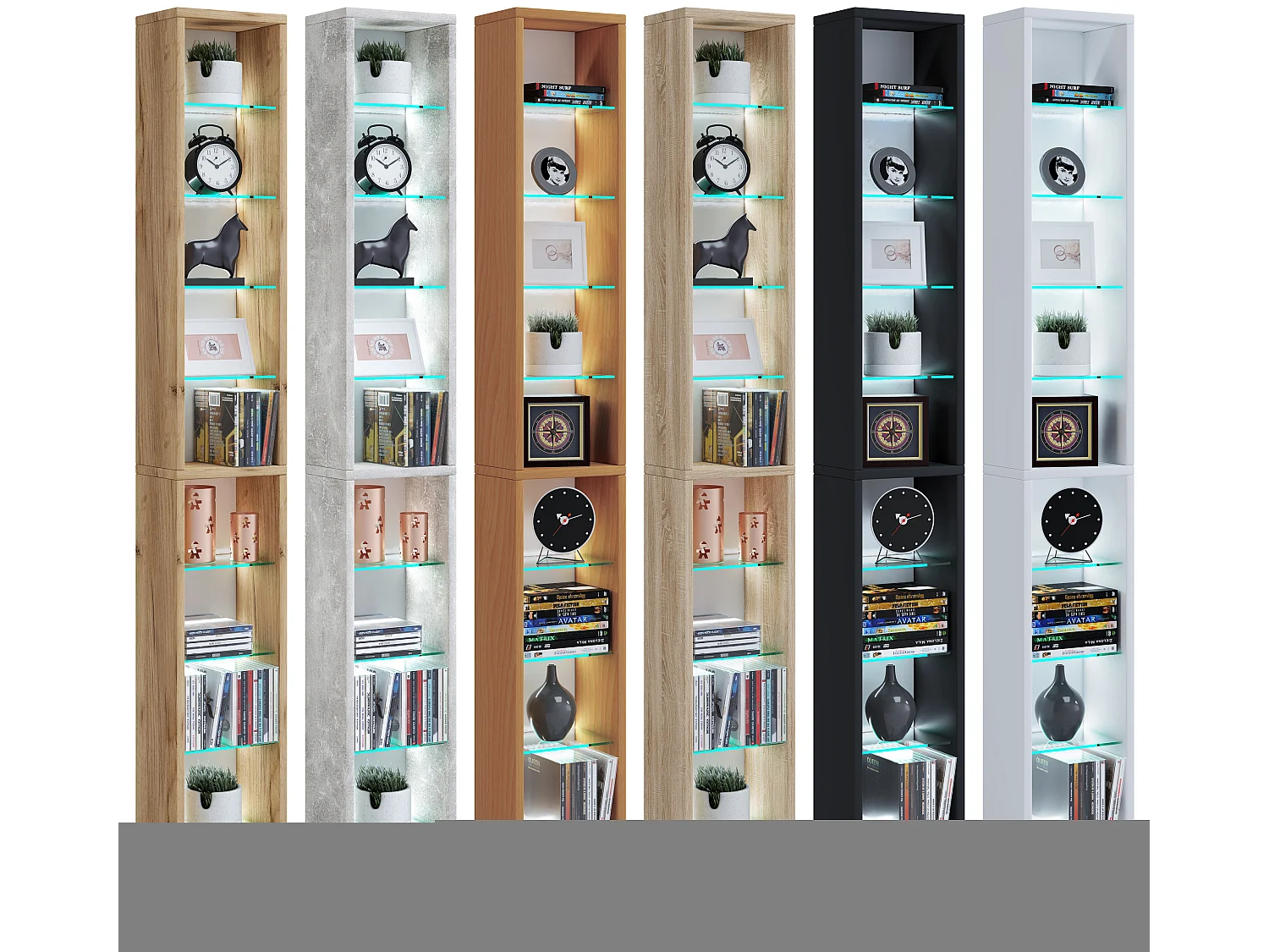 Stand Rack Rasato Book H. 155 x W. 21 x D. 14 cm