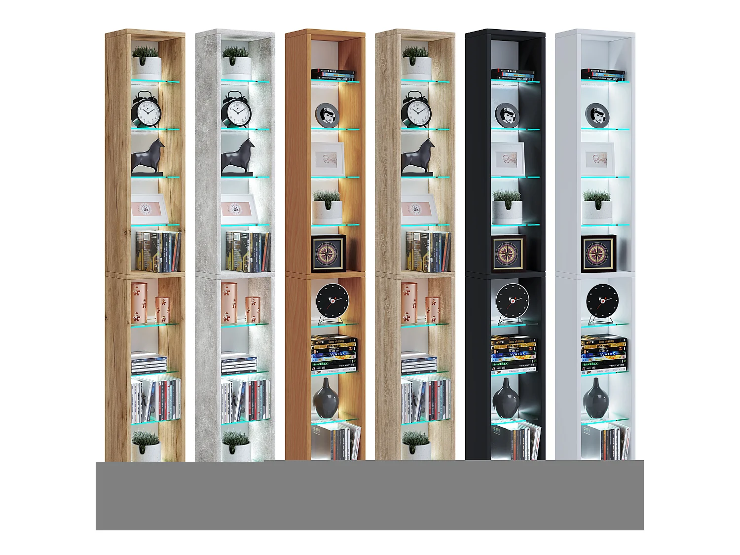 Stand Rack Rasato Book H. 155 x W. 21 x D. 14 cm