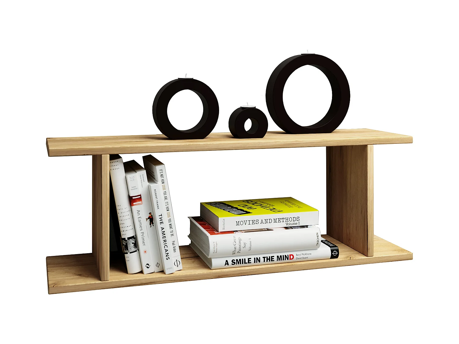 Wall Rack Sirola Honey oak H. 28 x W. 80 x D. 20 cm