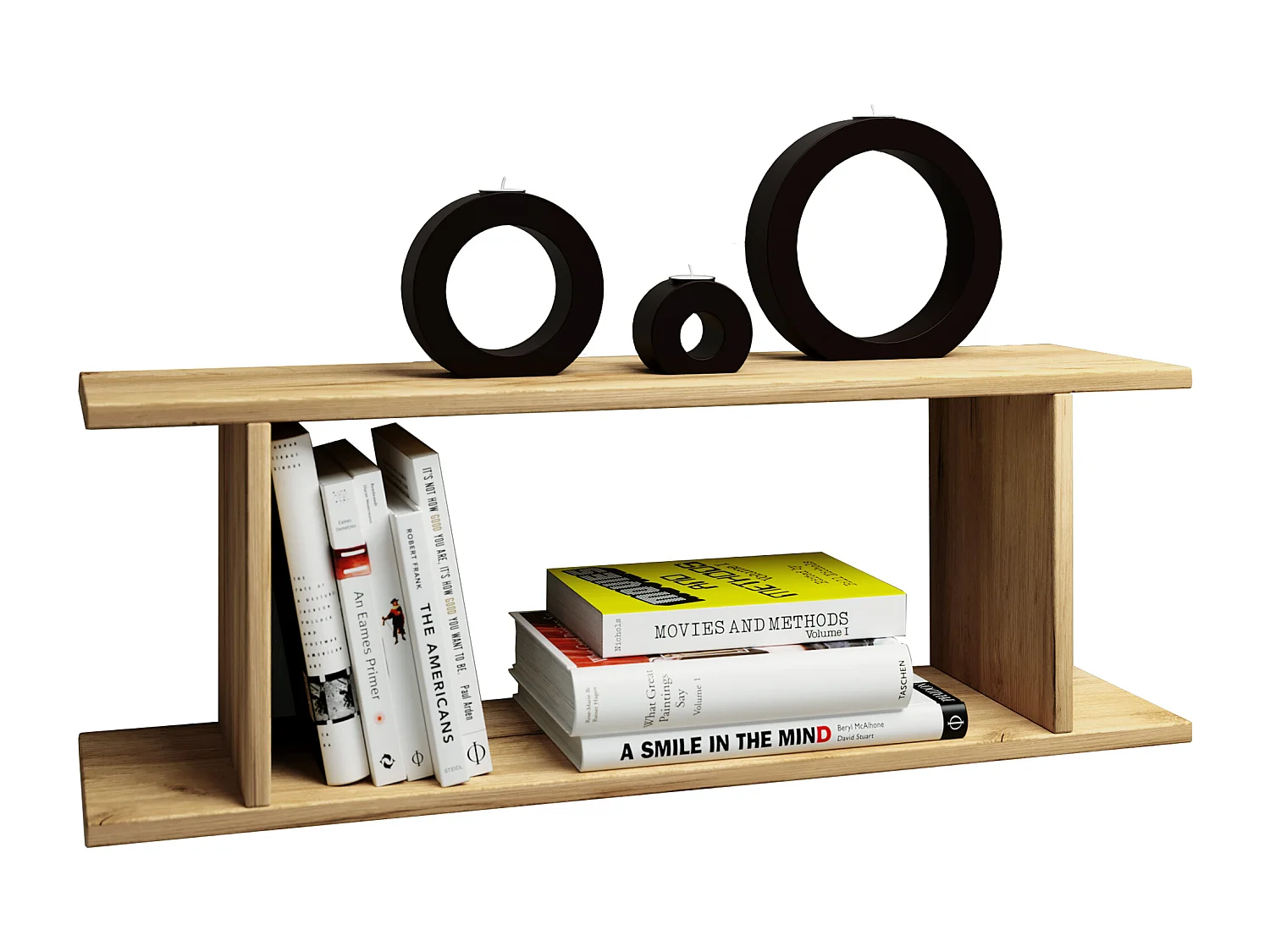 Wall Rack Sirola Honey oak H. 28 x W. 80 x D. 20 cm