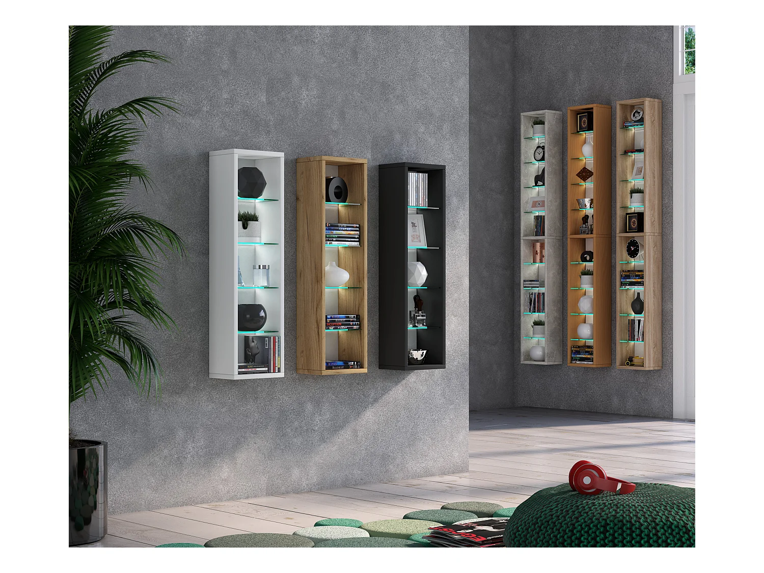 Wall Rack Rasato Book H. 152 x W. 21 x D. 14 cm