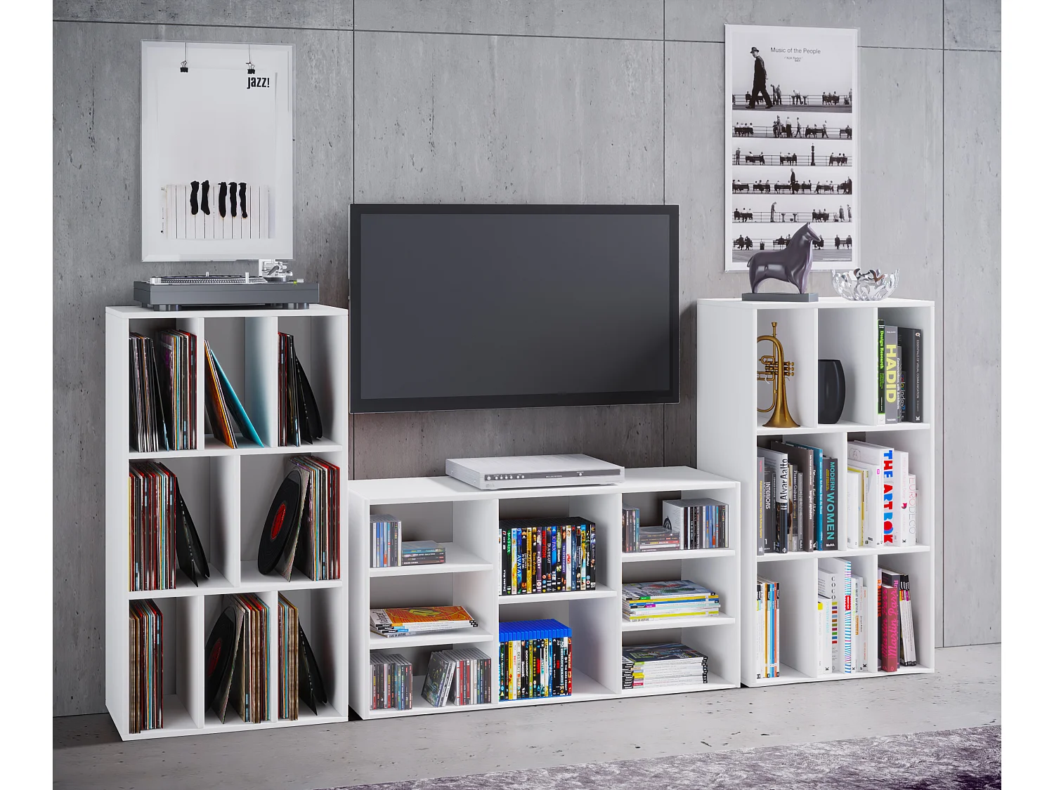 Stand Rack Schaltino White H. 120 x W. 60 x D. 40 cm