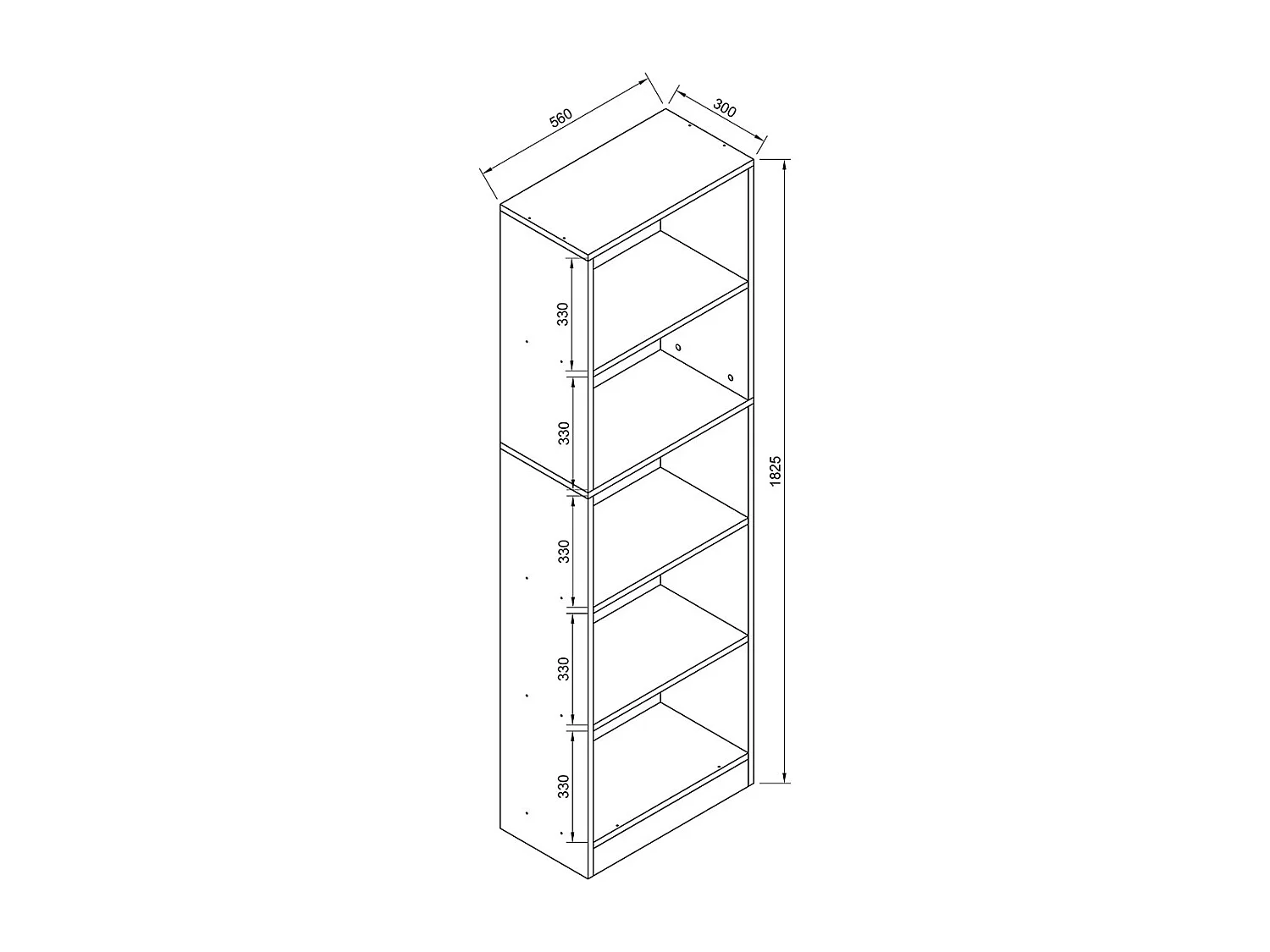 Stand Rack Dilos White H. 183 x W. 56 x D. 30 cm
