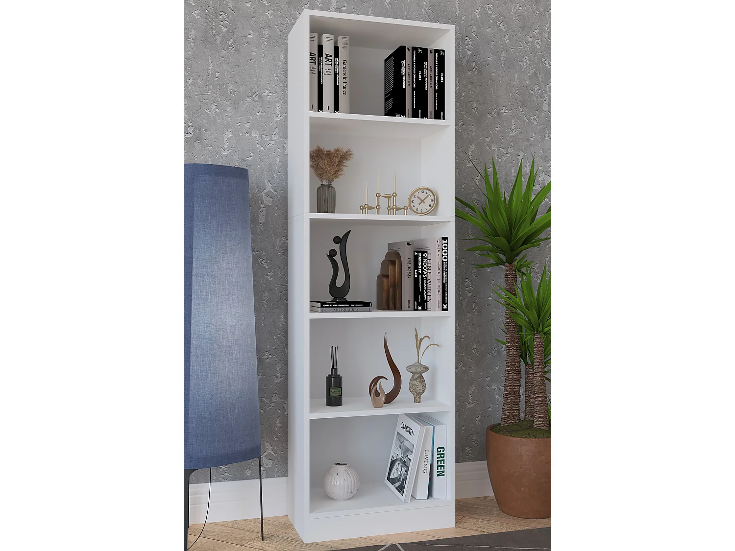 Stand Rack Dilos White H. 183 x W. 56 x D. 30 cm