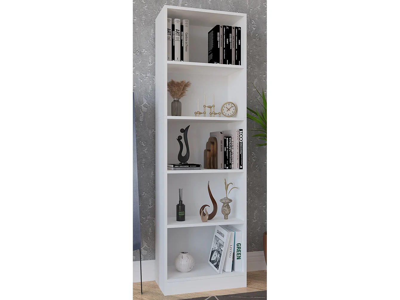 Stand Rack Dilos White H. 183 x W. 56 x D. 30 cm