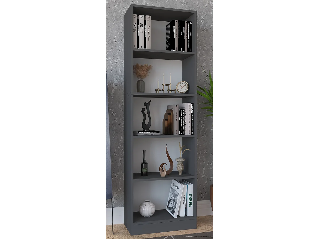 Stand Rack Dilos Anthracite H. 183 x W. 56 x D. 30 cm