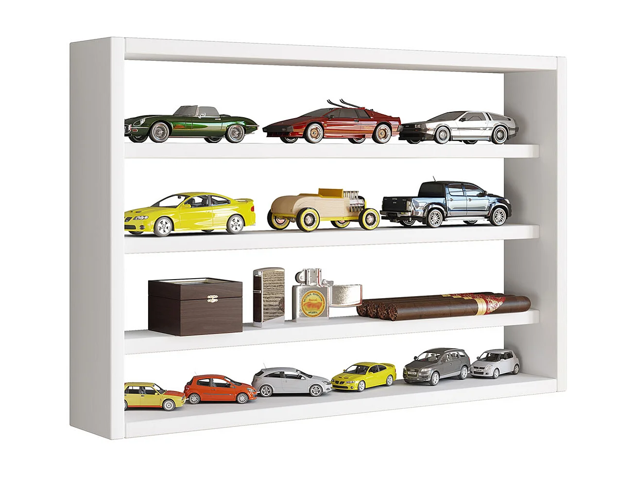 Wall display cabinet Osado White H. 40 x W. 60 x D. 10 cm