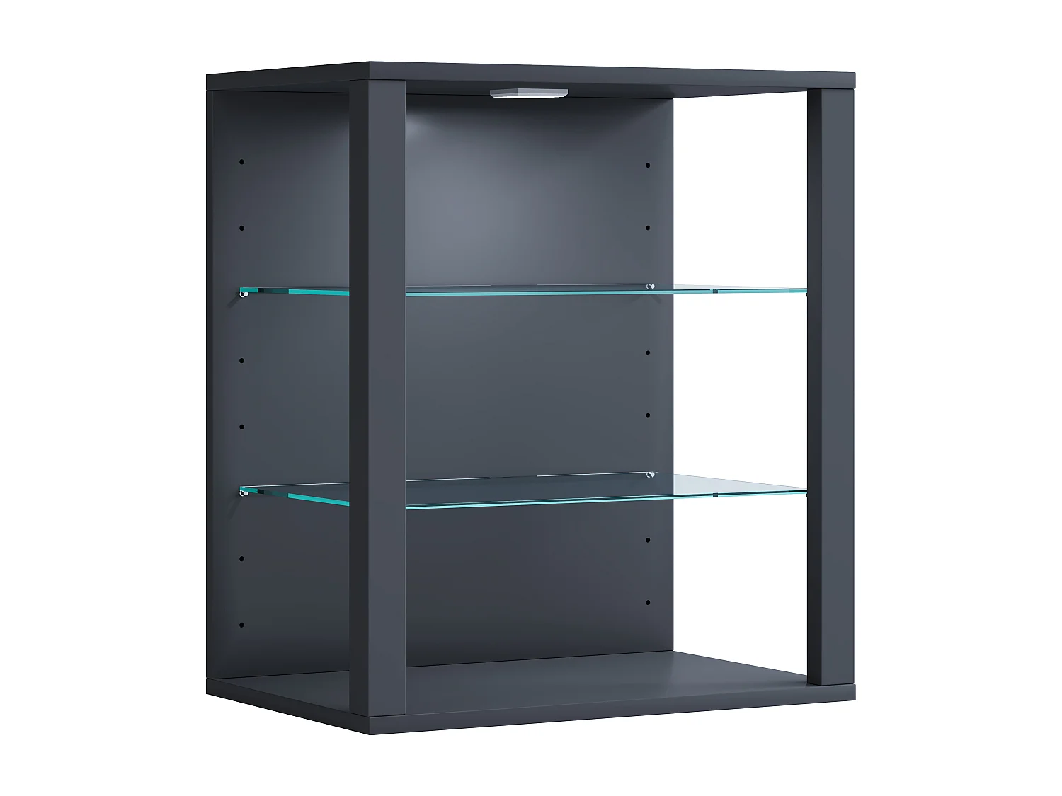 Wall display cabinet Glasol Anthracite H. 60 x W. 52 x D. 35 cm