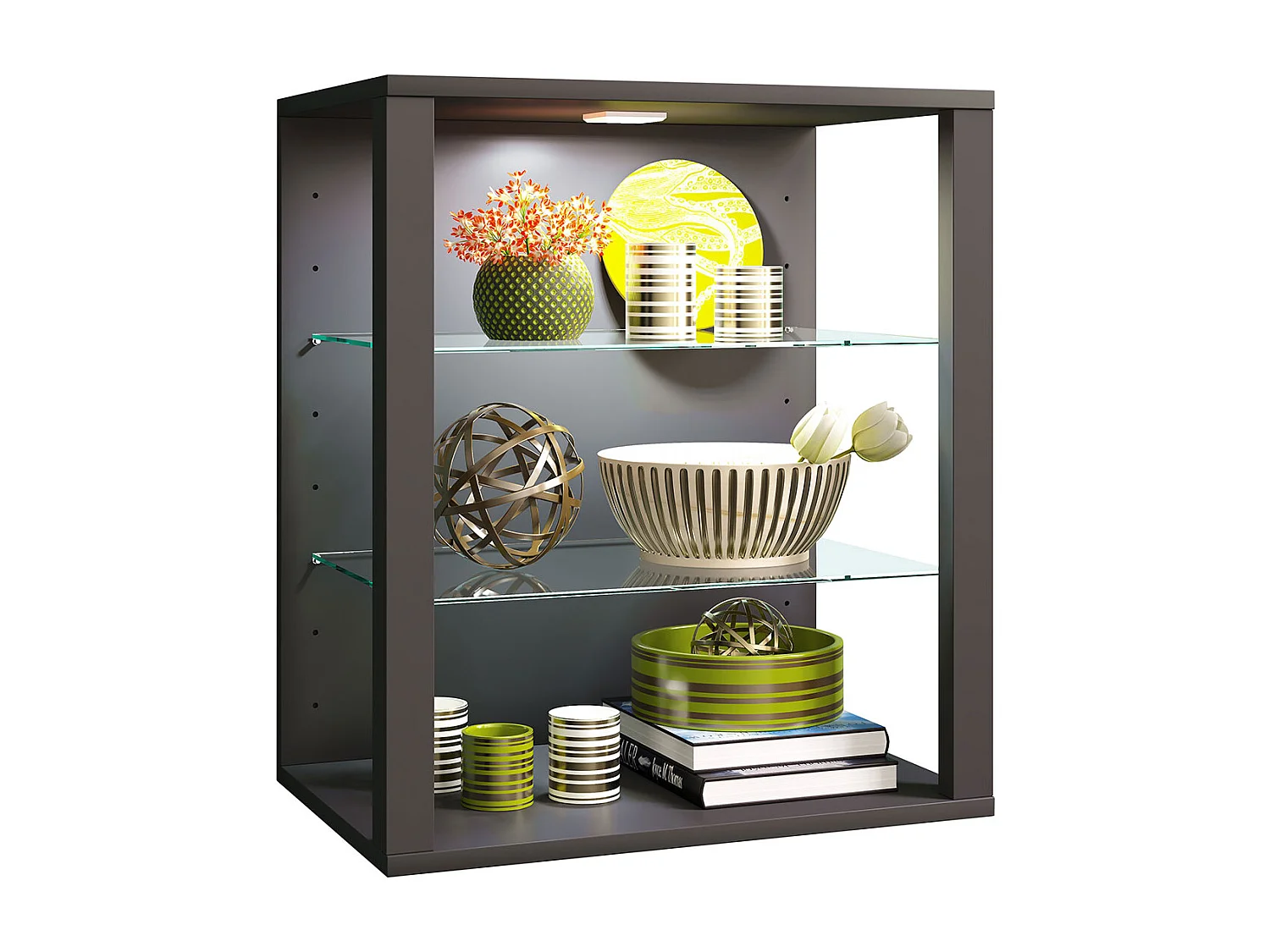 Holz Glas Stand Vitrine Sammelvitrine Glasol SW