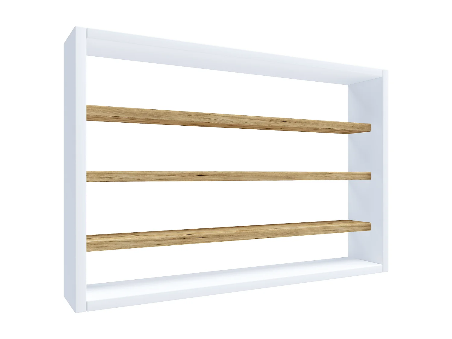 VCM prateleira pendurada | Dimensões aprox. A. 40 x L. 60 x P. 10 cm | Moderno e economizador de espaço | Prateleira de parede - Osado M (Branco / Carvalho Mel)