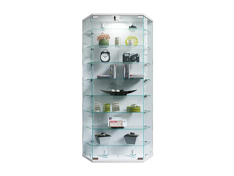 Wall display cabinet Benila White H. 114 x W. 83 x D. 17 cm
