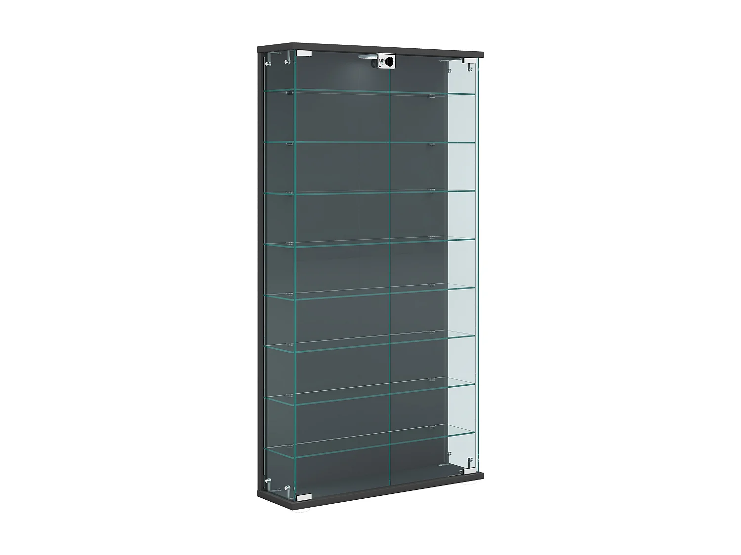 Wall display cabinet Relas Anthracite H. 114 x W. 59 x D. 17 cm