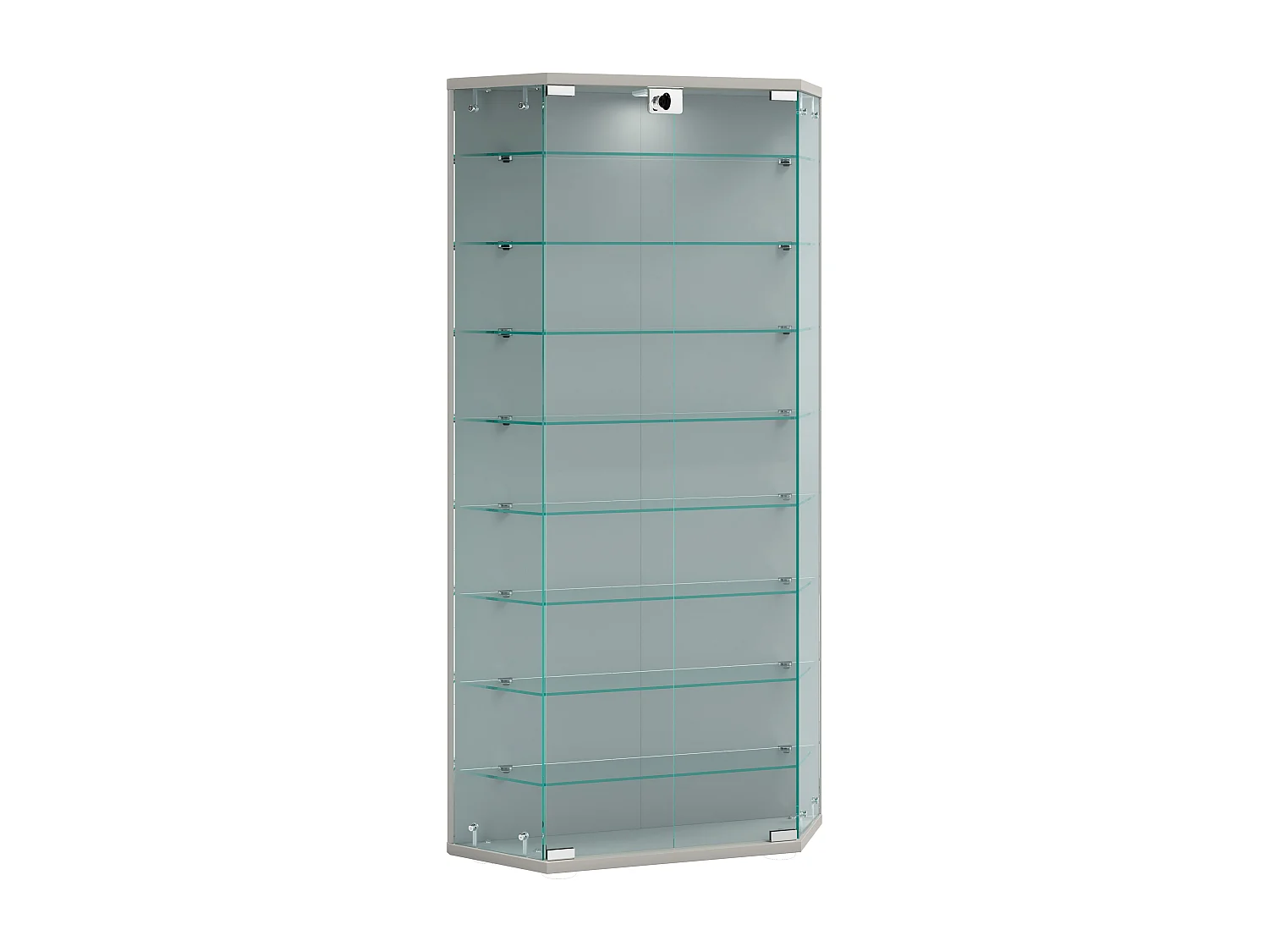 Wall display cabinet Benila Silver H. 114 x W. 83 x D. 17 cm