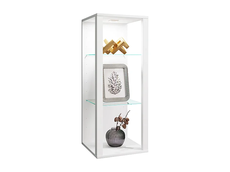 Wall display cabinet Glasol White H. 90 x W. 35 x D. 35 cm