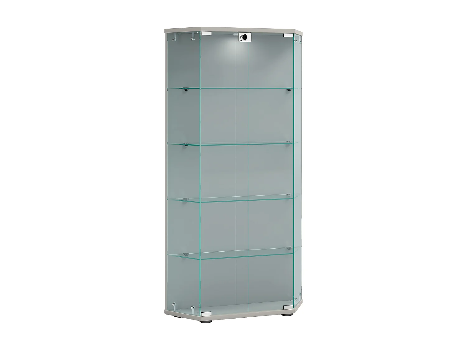Étagère de présentation en bois en verre Cenila L