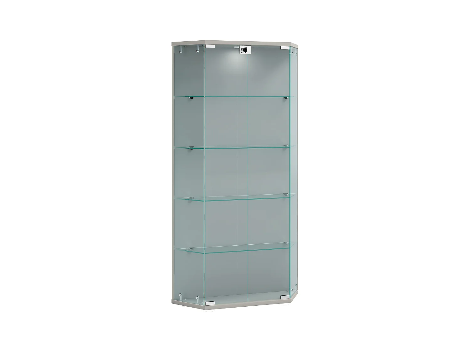 Wall display cabinet Benila Silver H. 114 x W. 83 x D. 17 cm
