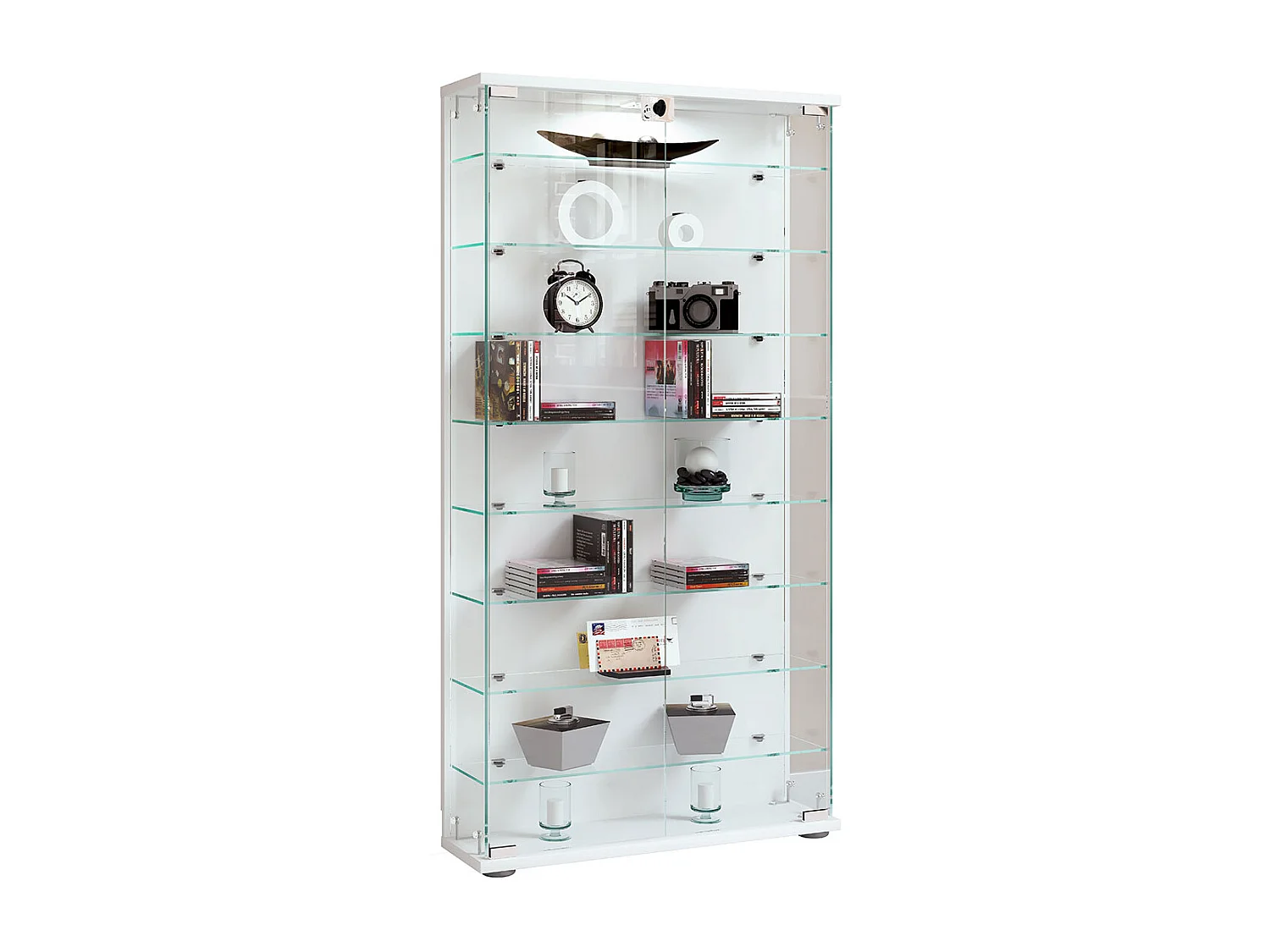 Holz Glas Stand Vitrine Sammelvitrine Stelas L