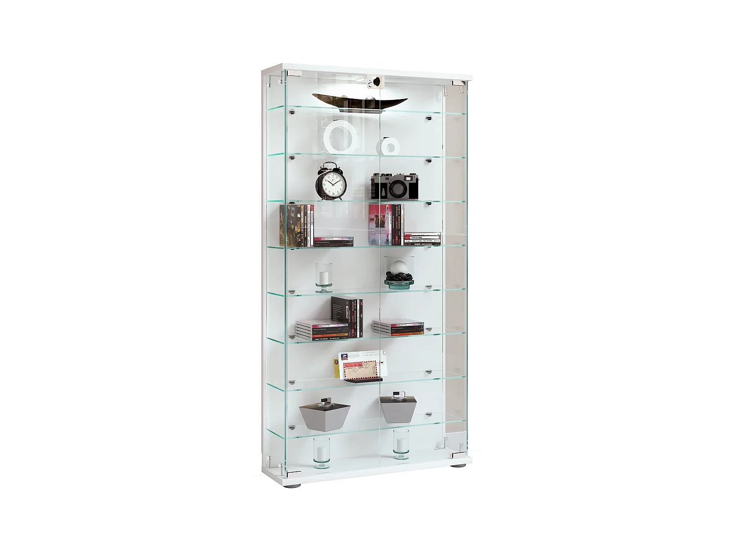 Standing cabinet Stelas White H. 114 x W. 59 x D. 17 cm