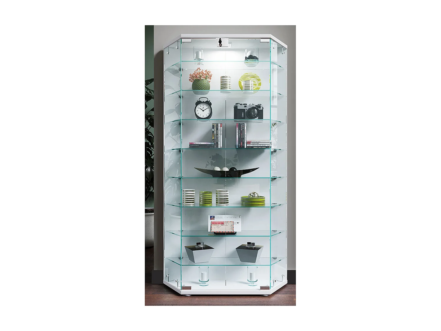 Houten Glas Stand Display Rack Cenila XL