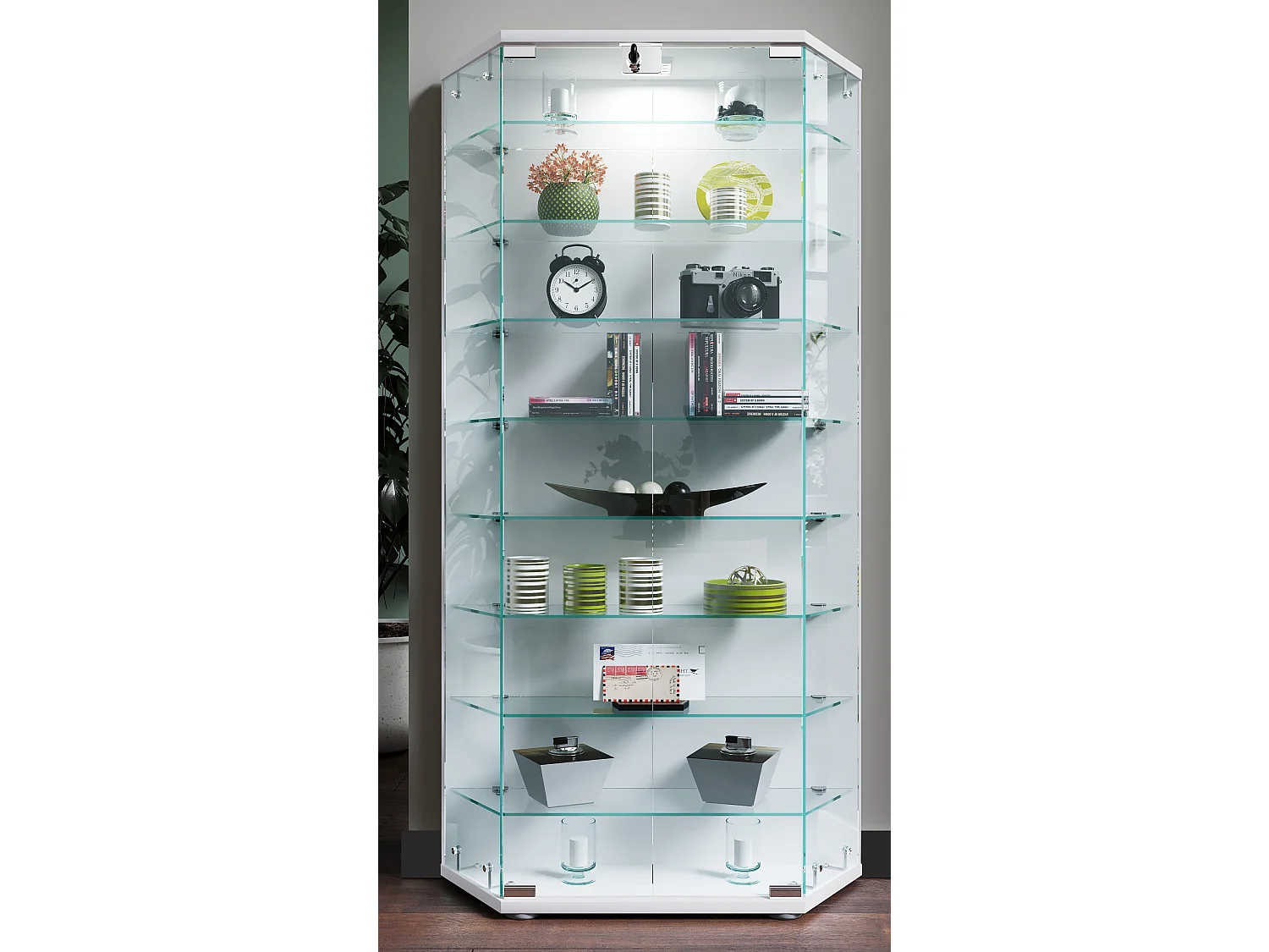 Houten Glas Stand Display Rack Cenila XL