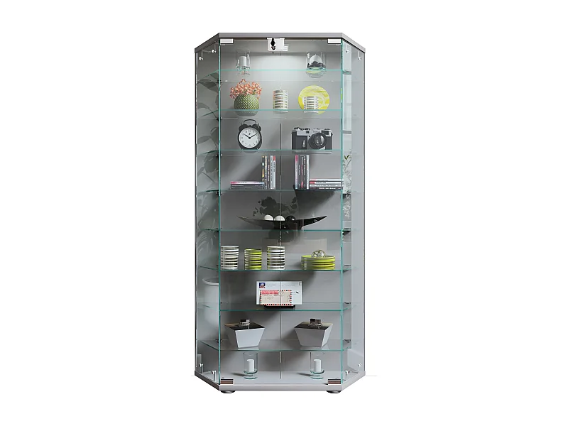 Standing cabinet Cenila Silver H. 114 x W. 83 x D. 17 cm