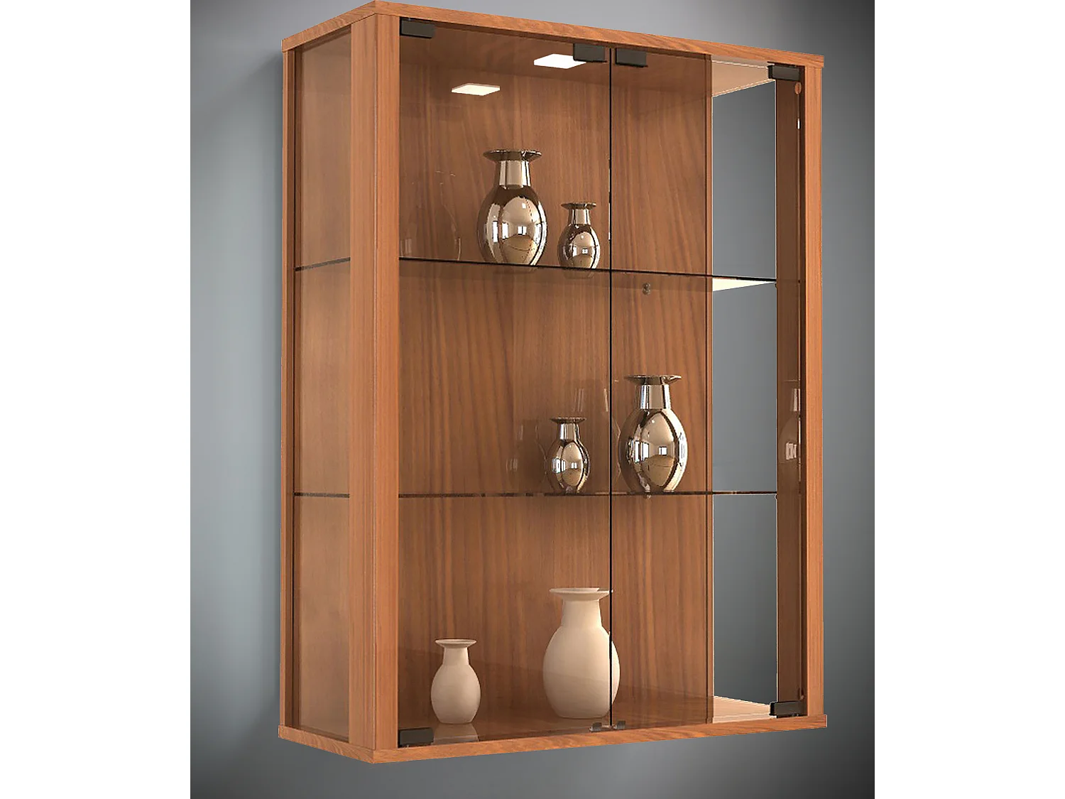 Wall display cabinet Udina Nuts H. 80 x W. 60 x D. 25 cm