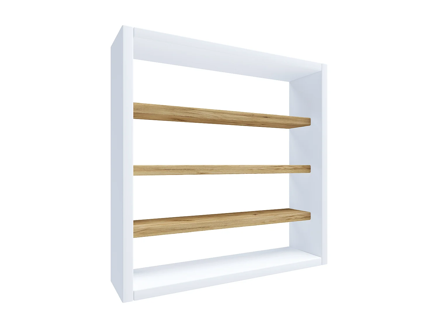 VCM prateleira pendurada | Dimensões aprox. A. 40 x L. 40 x P. 10 cm | Moderno e economizador de espaço | Prateleira de parede - Osado S (Branco / Carvalho Mel)