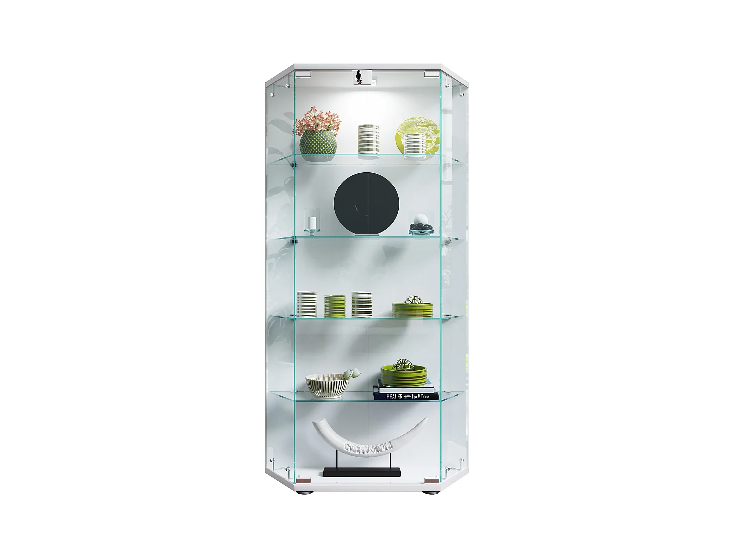 Standing cabinet Cenila White H. 114 x W. 83 x D. 17 cm