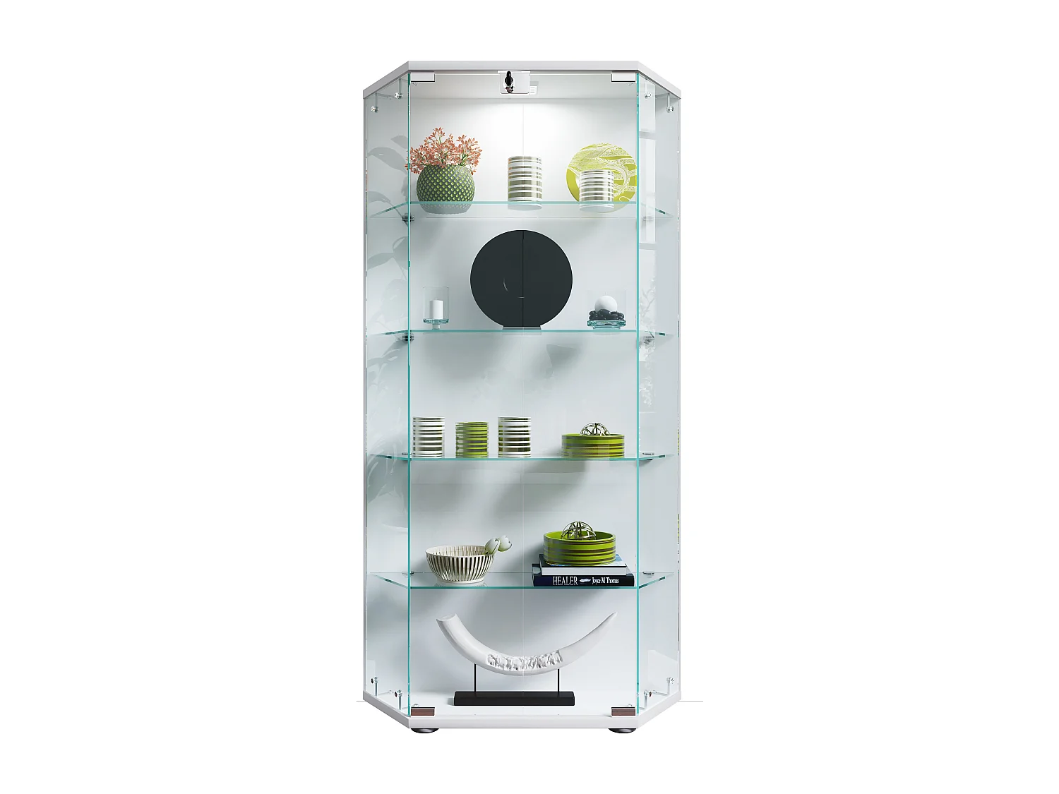Standing cabinet Cenila White H. 114 x W. 83 x D. 17 cm