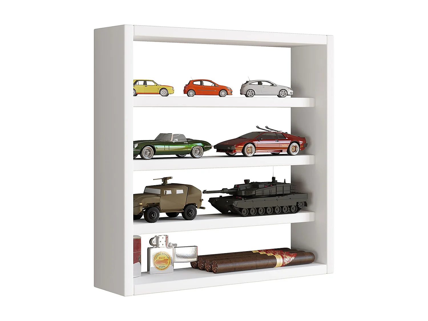 Wall display cabinet Osado White H. 40 x W. 40 x D. 10 cm