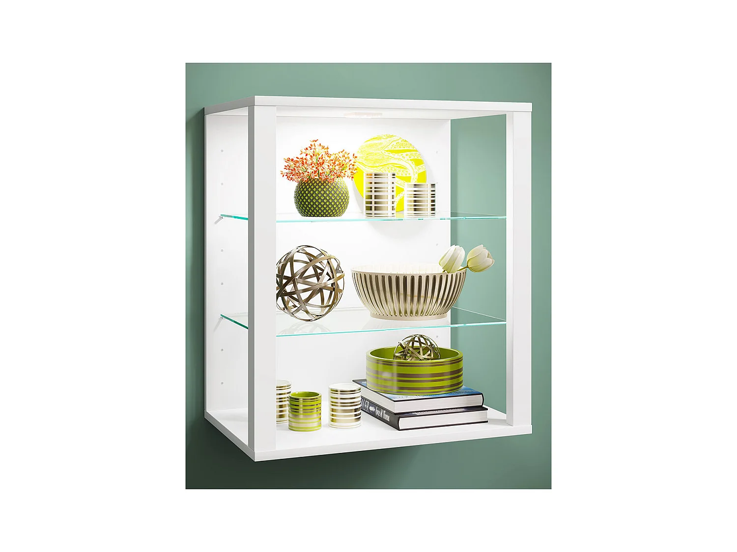 Holz Glas Stand Vitrine Sammelvitrine Glasol SW