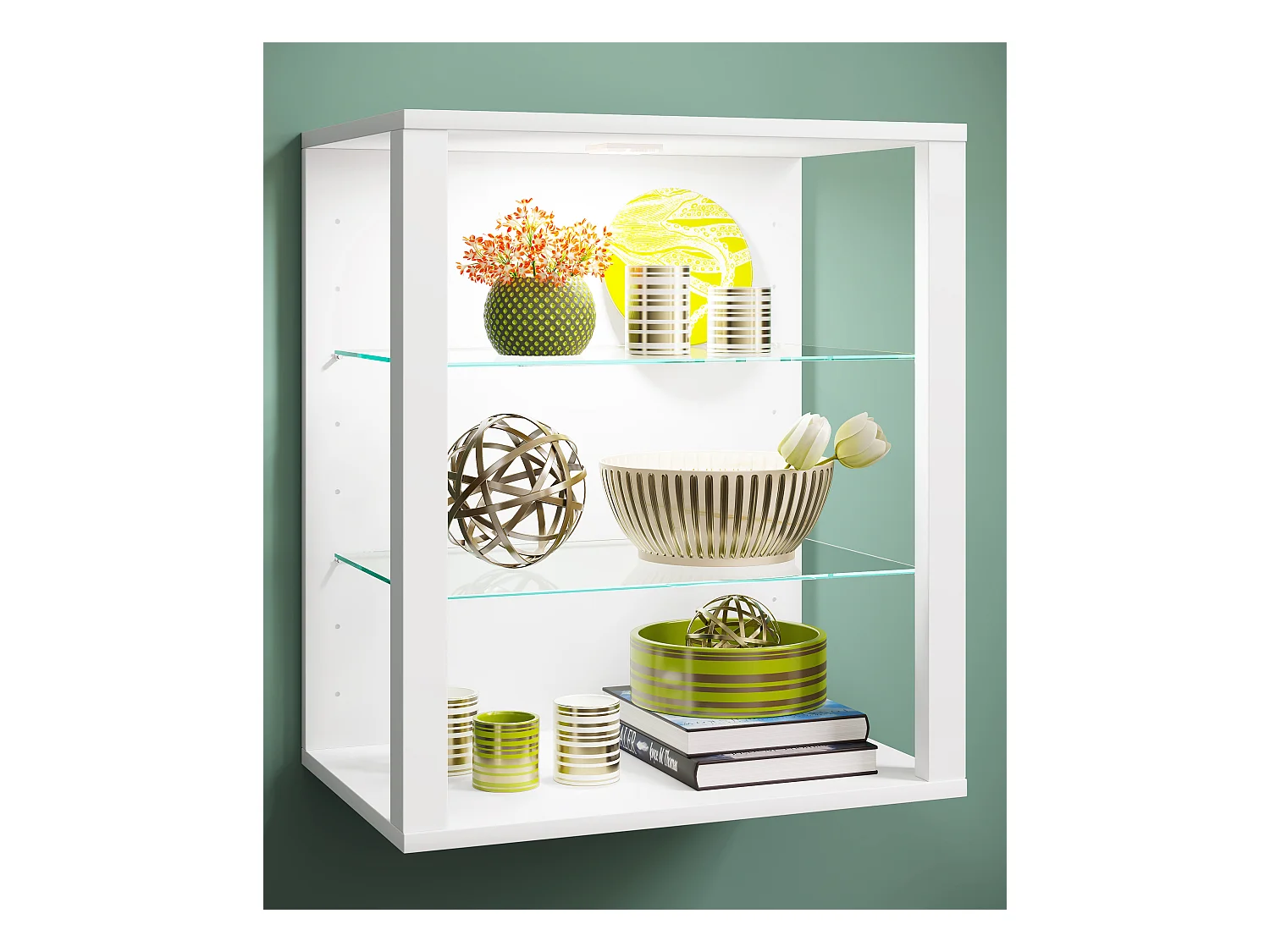 Holz Glas Stand Vitrine Sammelvitrine Glasol SW