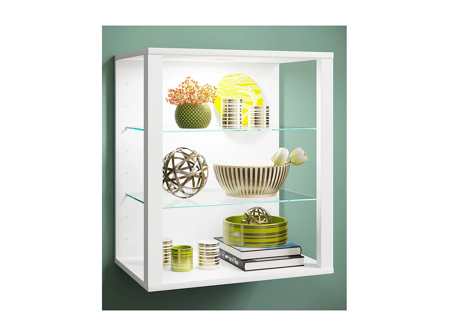 Holz Glas Stand Vitrine Sammelvitrine Glasol SW