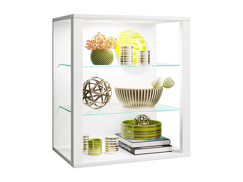 Wall display cabinet Glasol White H. 60 x W. 52 x D. 35 cm