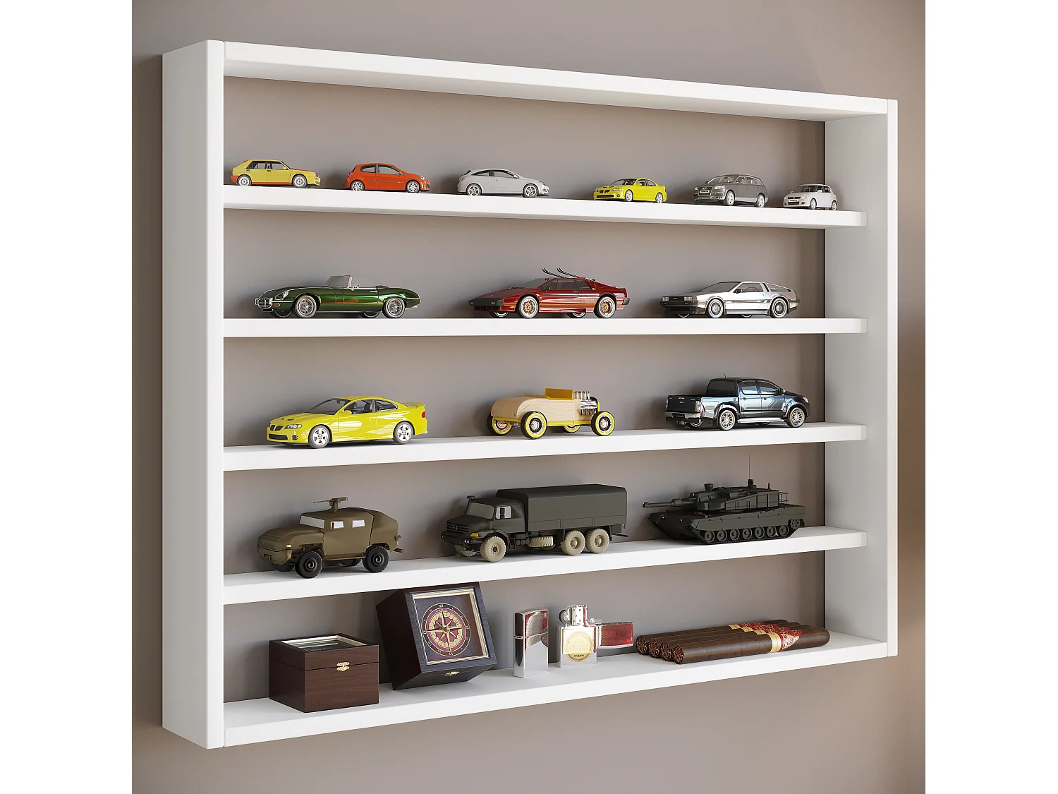 Holz Wandregal Wandvitrine Regal Deko Osado L