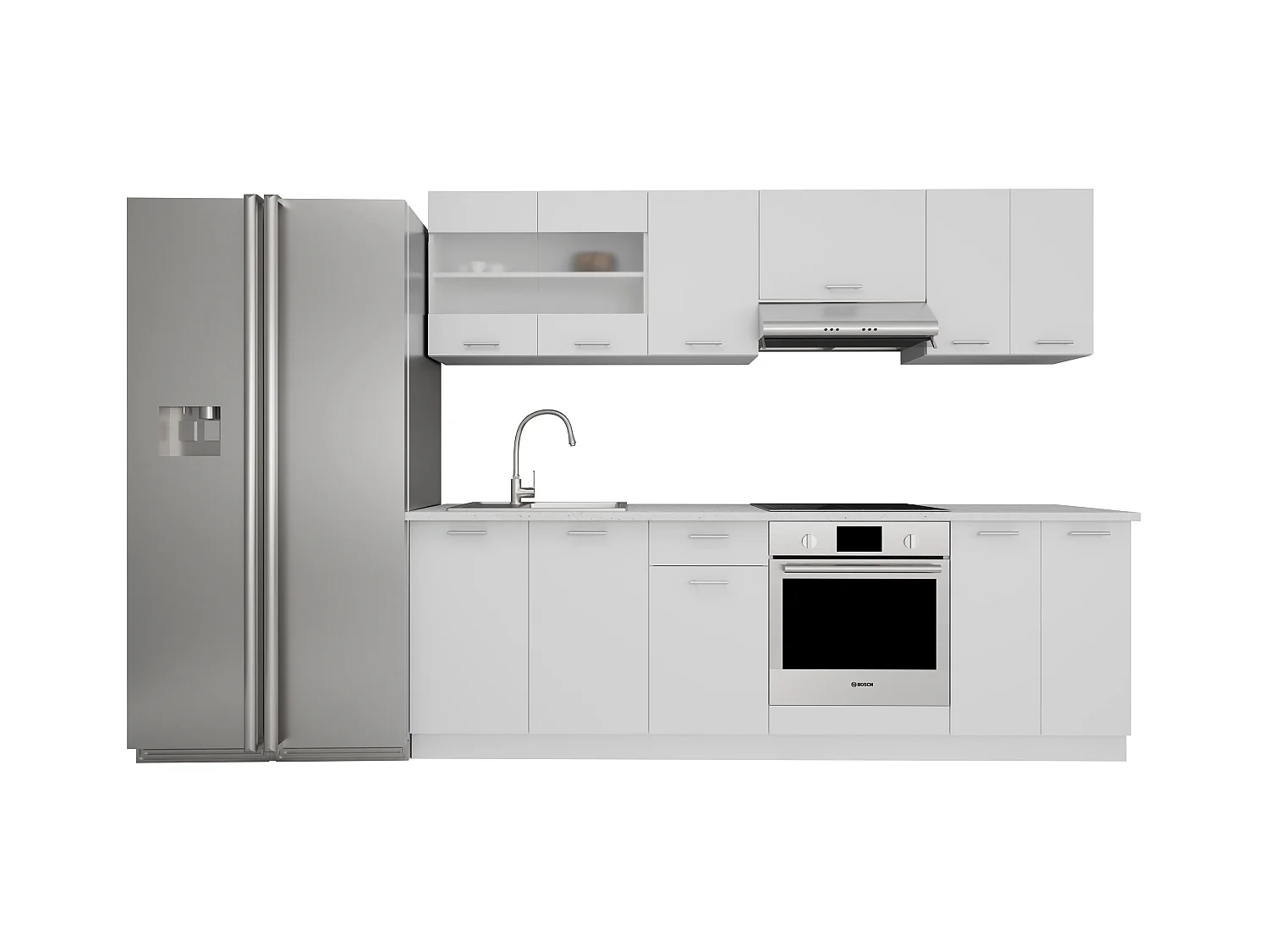 Kitchenette Esilo White H. 145 x W. 240 x. D. 60 cm