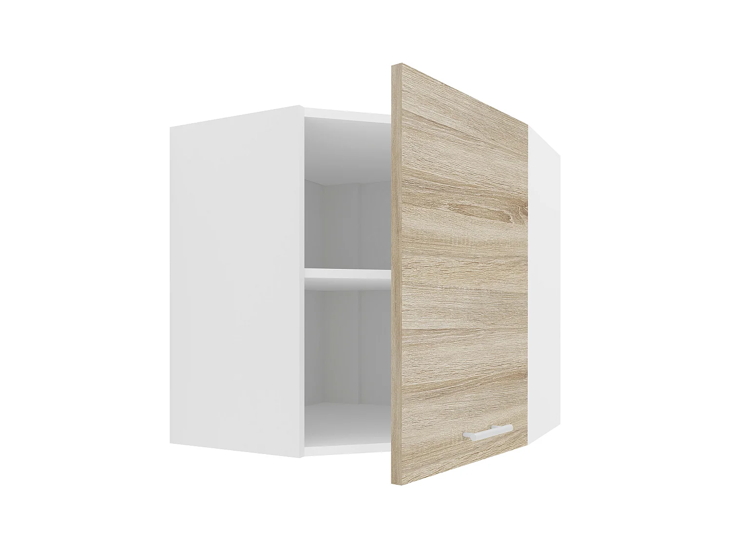 Kitchen furniture hanging cabinet Esilo White / Sonoma oak H. 60 x W. 57 x D. 57 cm