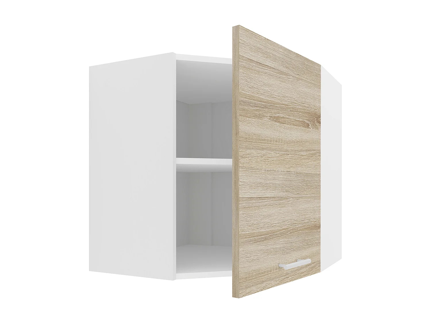 Kitchen furniture hanging cabinet Esilo White / Sonoma oak H. 60 x W. 57 x D. 57 cm