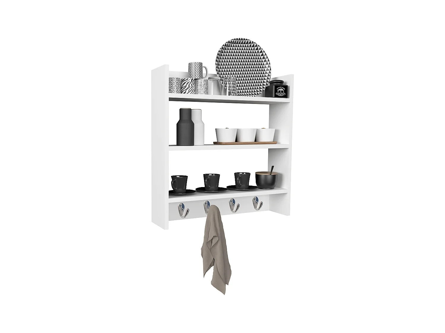 Kitchen furniture hanging cabinet Esilo White H. 60 x W. 60 x D. 15 cm