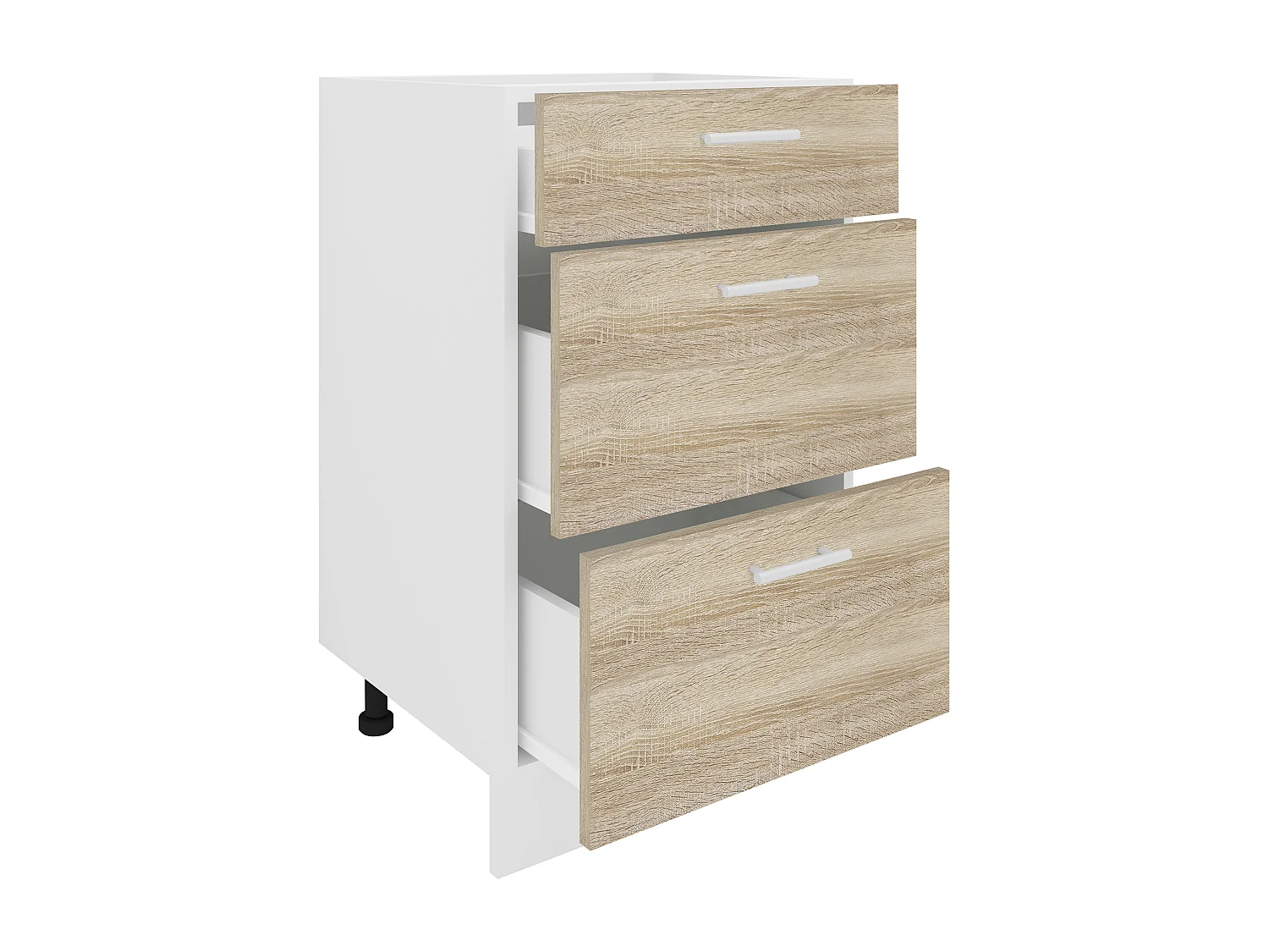 Kitchen furniture cabinet Esilo White / Sonoma oak H. 82 x W. 50 x D. 46 cm