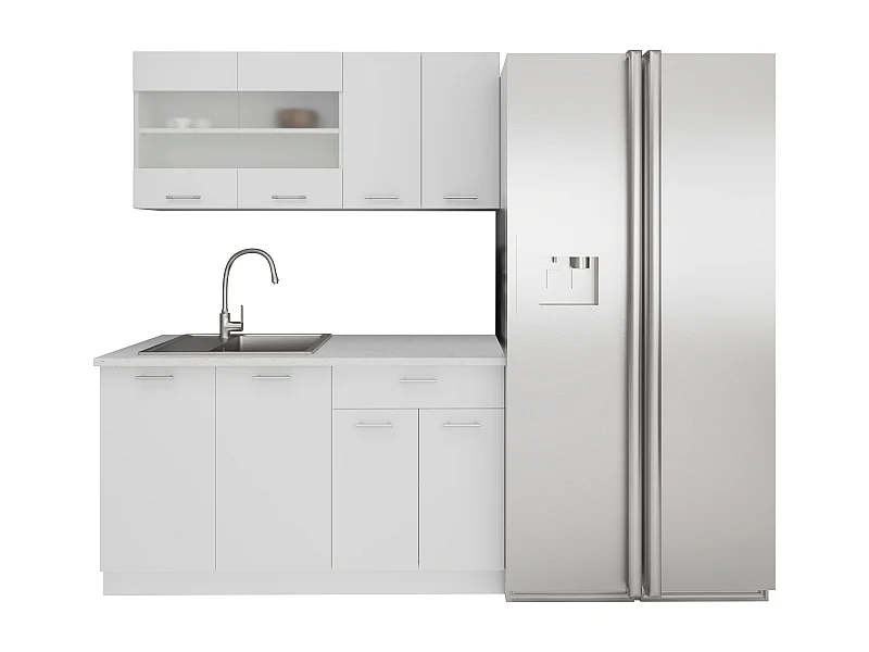 Kitchenette Esilo White H. 145 x W. 140 x. D. 60 cm