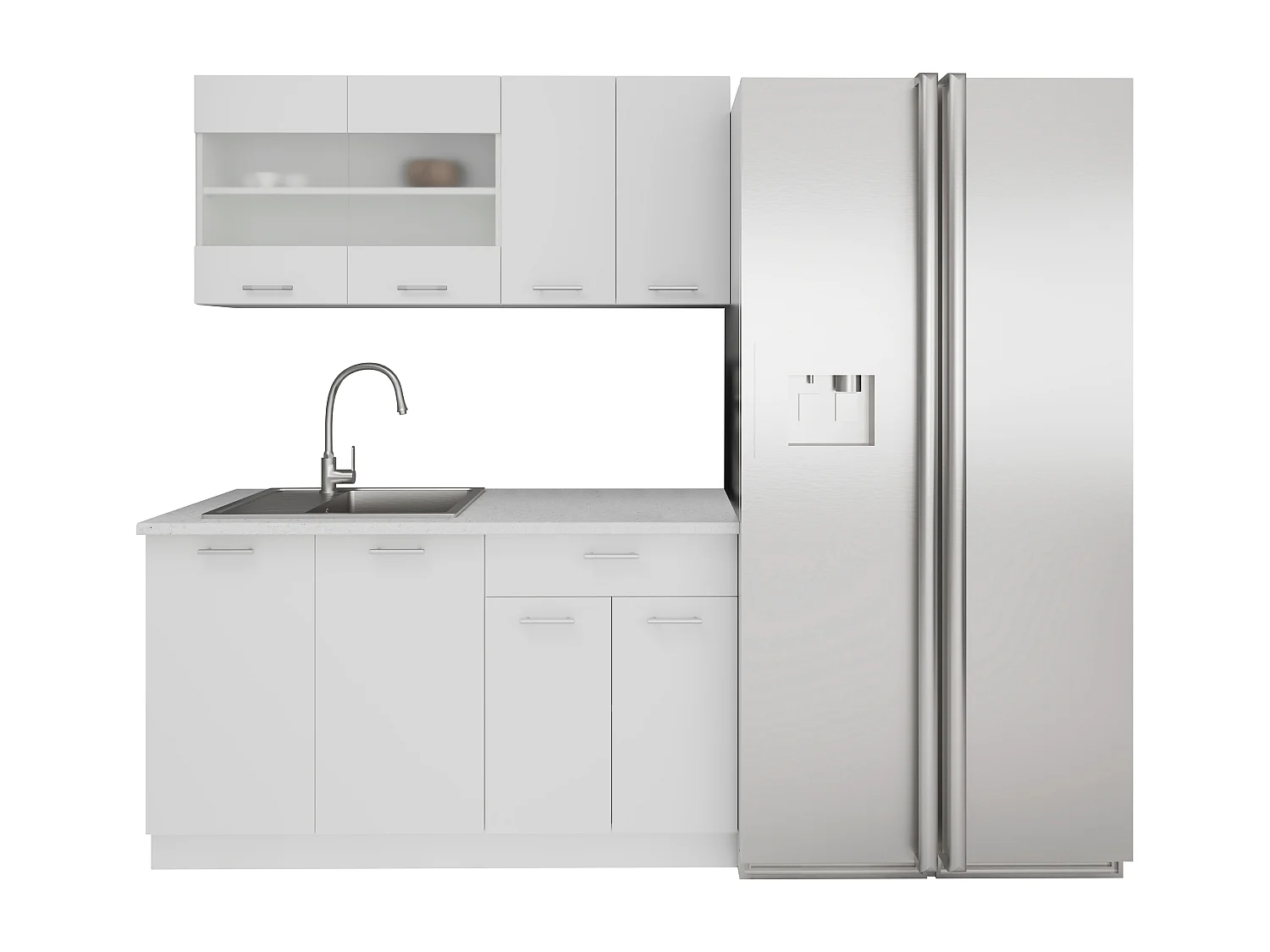 Kitchenette Esilo White H. 145 x W. 140 x. D. 60 cm