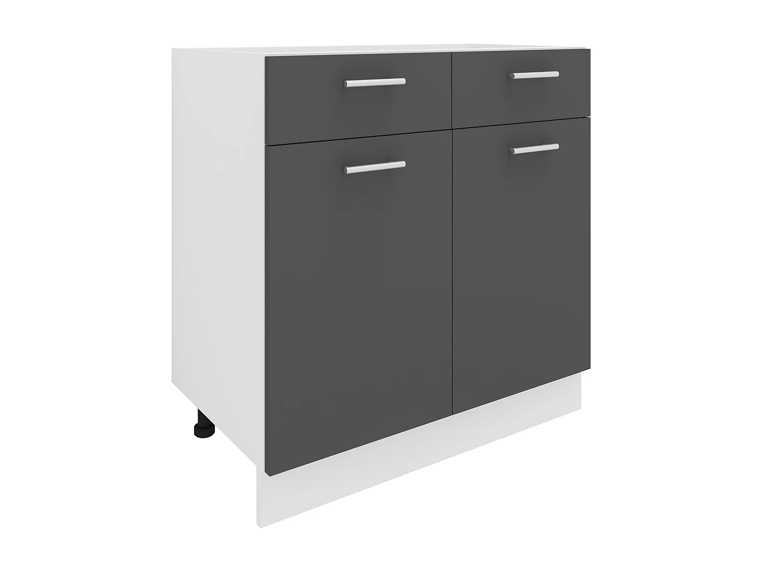 Armário de cozinha VCM | Dimensões aprox. A. 82 x L. 80 x. P. 46 cm | Armário inferior com gaveta | Móveis de cozinha – Esilo (Branco / Antracite)