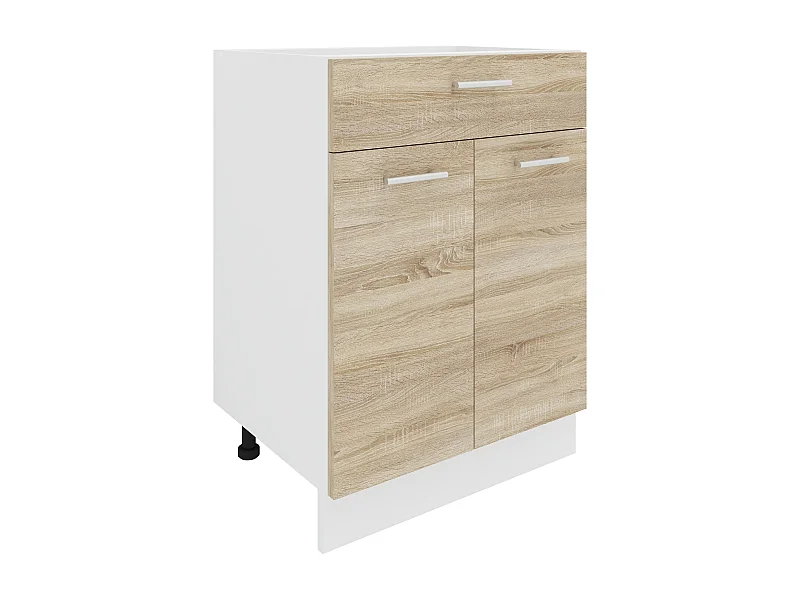 Kitchen furniture cabinet Esilo White / Sonoma oak H. 82 x W. 60 x D. 46 cm
