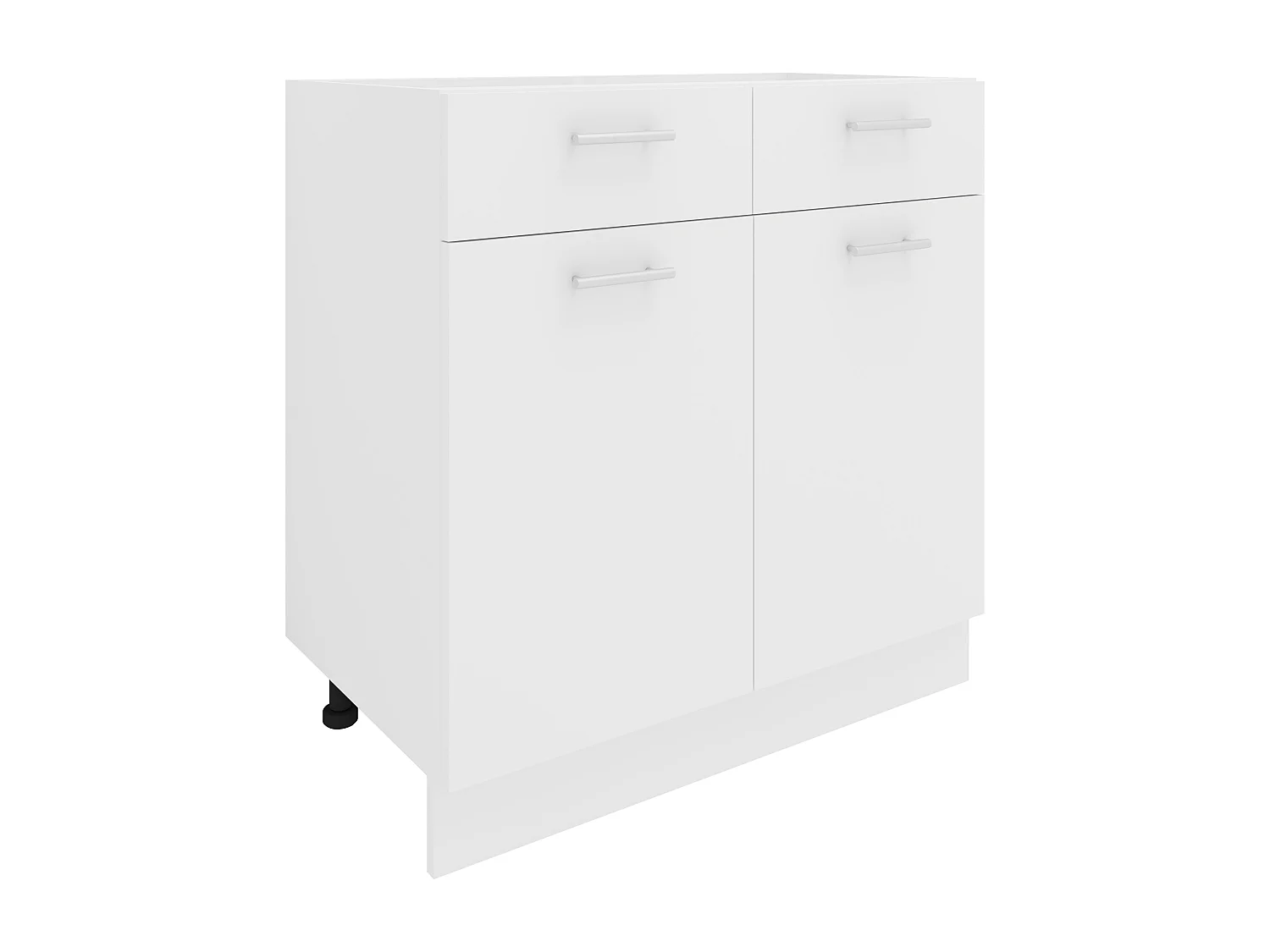 Armário de cozinha VCM | Dimensões aprox. A. 82 x L. 80 x. P. 46 cm | Armário inferior com gaveta | Móveis de cozinha – Esilo (Branco)
